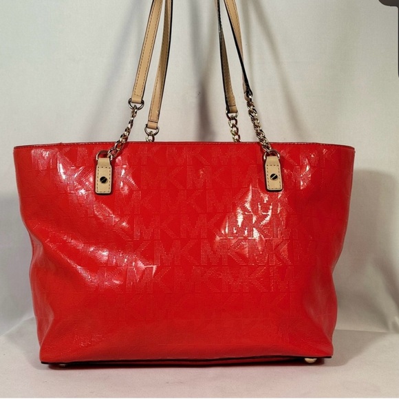 Michael Kors Handbags - Michael Kors Patent Leather Red Tote Bag